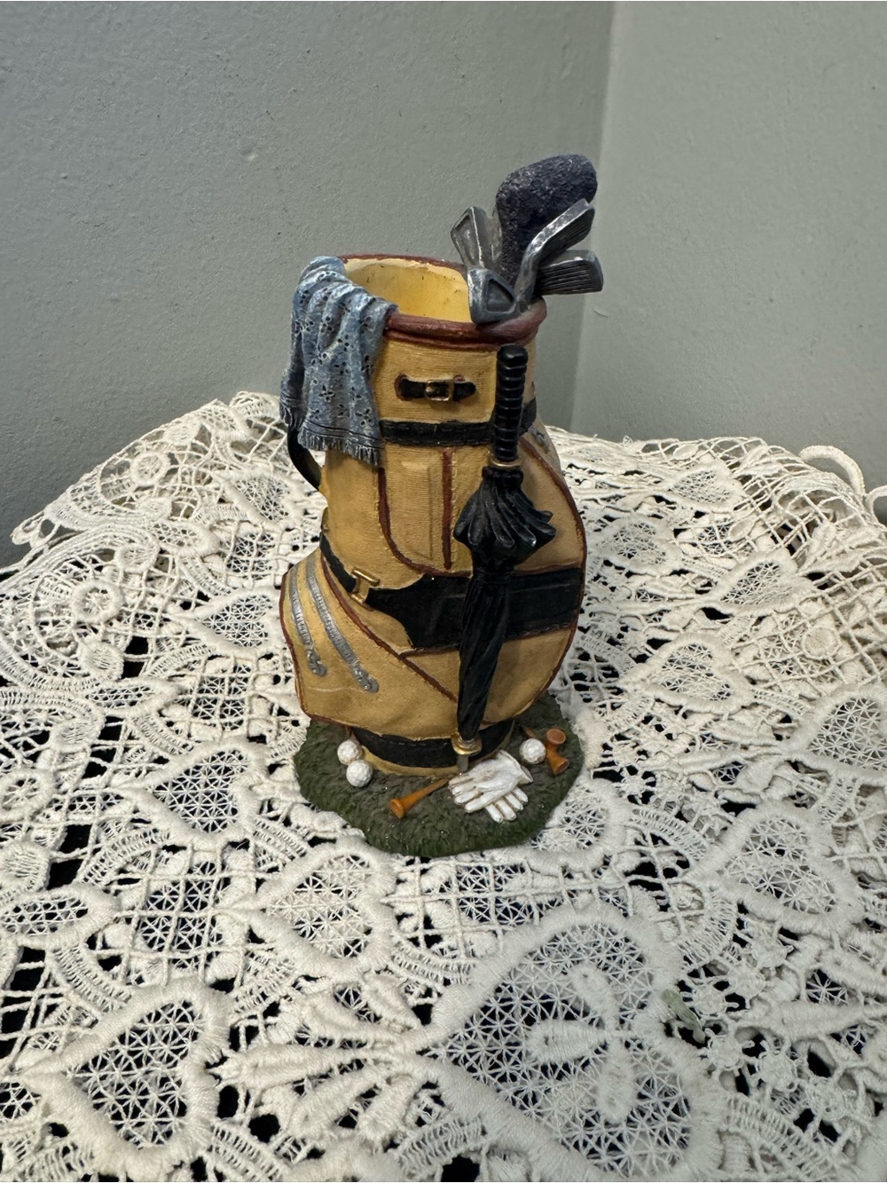 Vintage Golf Bag Decorative Figurine